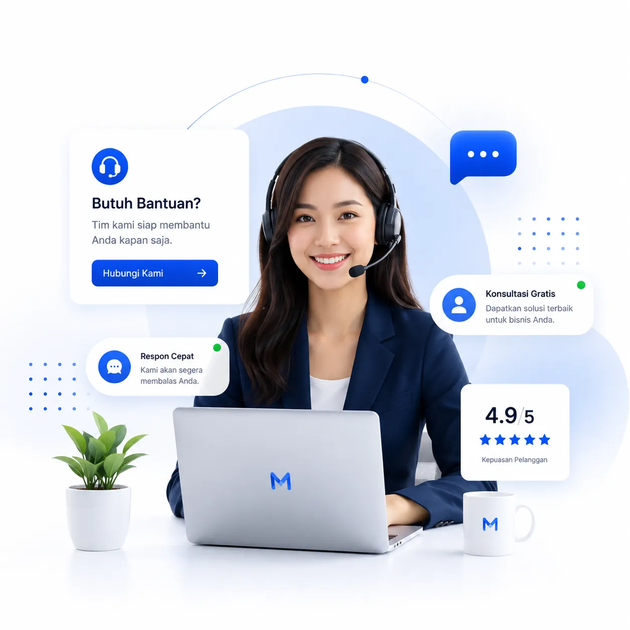 Tim support My AI Custom siap membantu